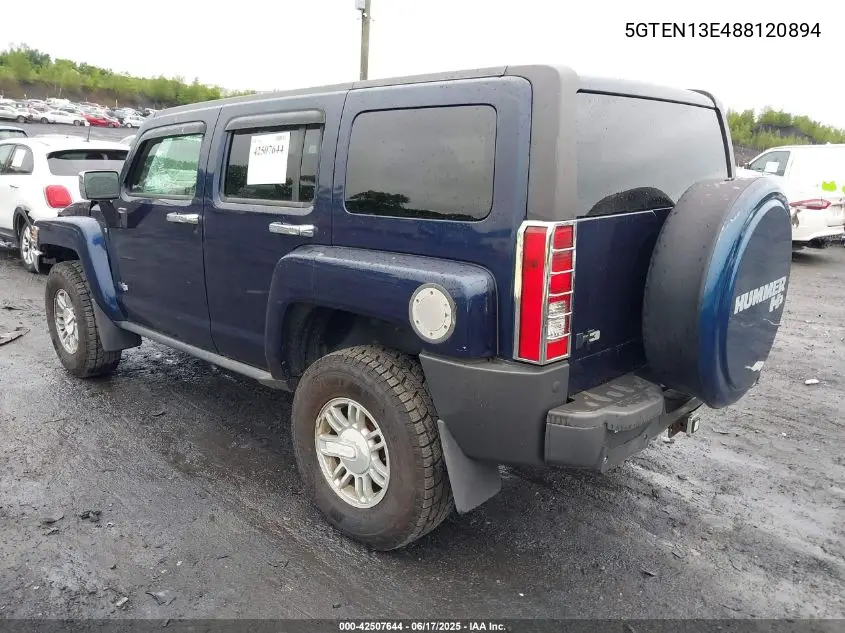 2008 Hummer H3 Suv VIN: 5GTEN13E488120894 Lot: 42507644