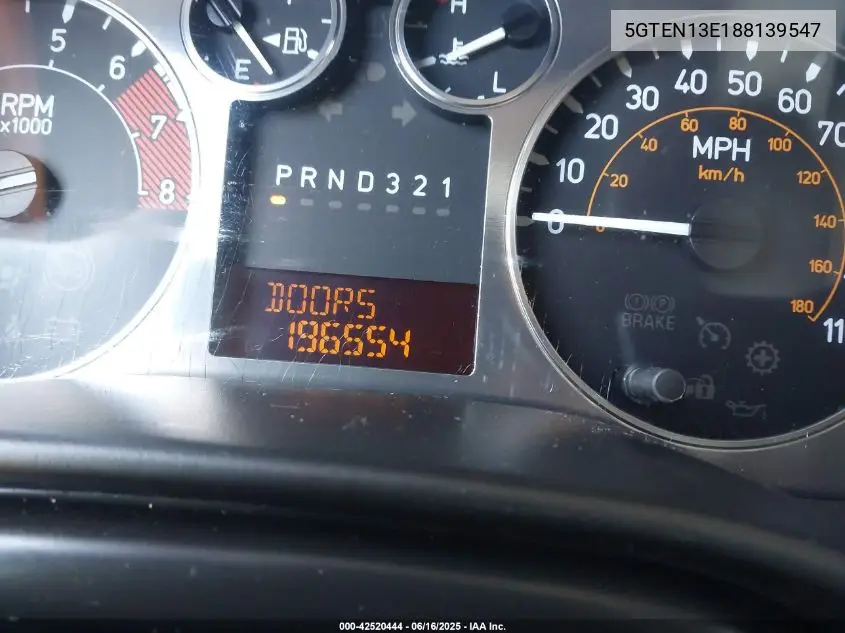 2008 Hummer H3 Suv VIN: 5GTEN13E188139547 Lot: 42520444