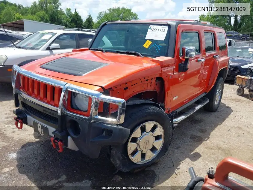 2008 Hummer H3 Suv H3X VIN: 5GTEN13E288147009 Lot: 42551322