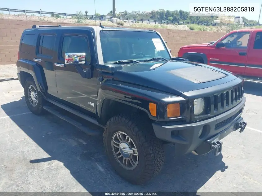 2008 Hummer H3 Suv Alpha VIN: 5GTEN63L388205818 Lot: 42551895