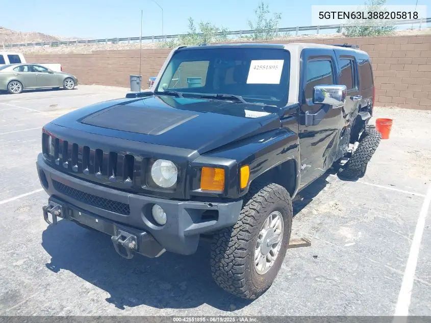 2008 Hummer H3 Suv Alpha VIN: 5GTEN63L388205818 Lot: 42551895