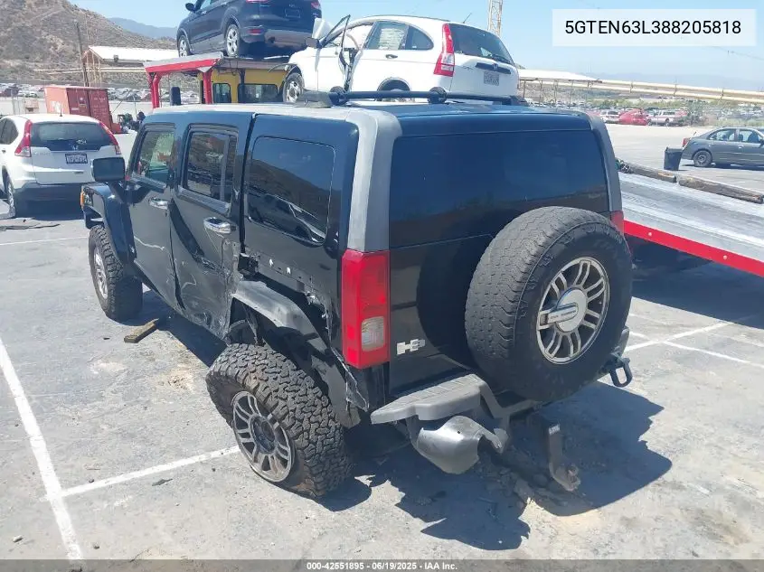 2008 Hummer H3 Suv Alpha VIN: 5GTEN63L388205818 Lot: 42551895