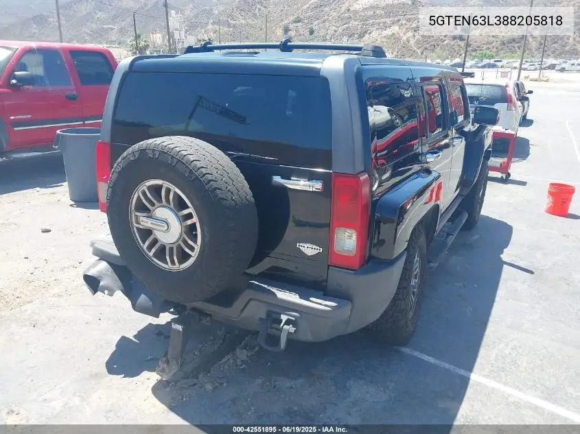 2008 Hummer H3 Suv Alpha VIN: 5GTEN63L388205818 Lot: 42551895