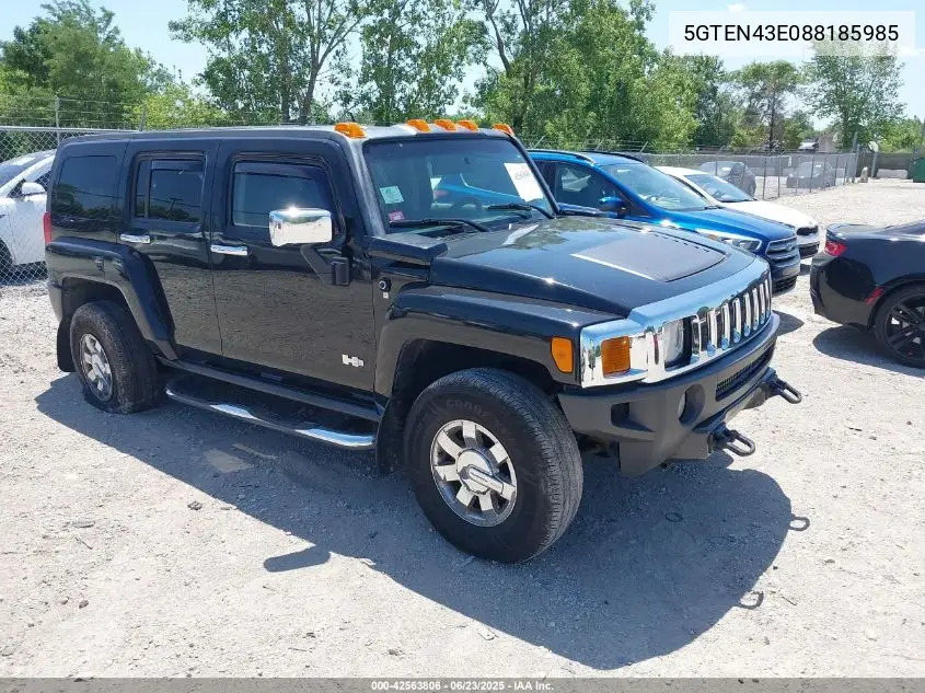 2008 Hummer H3 Suv VIN: 5GTEN43E088185985 Lot: 42563806