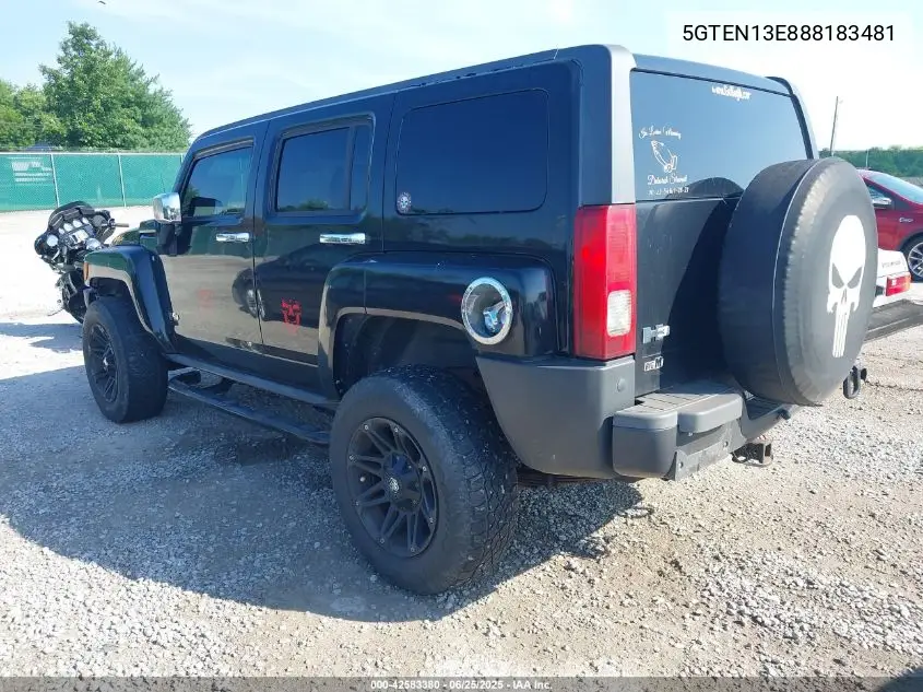 2008 Hummer H3 Suv VIN: 5GTEN13E888183481 Lot: 42583380