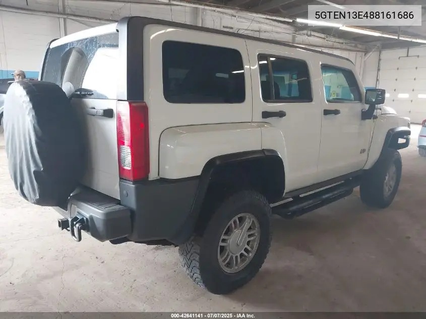 2008 Hummer H3 Suv VIN: 5GTEN13E488161686 Lot: 42641141