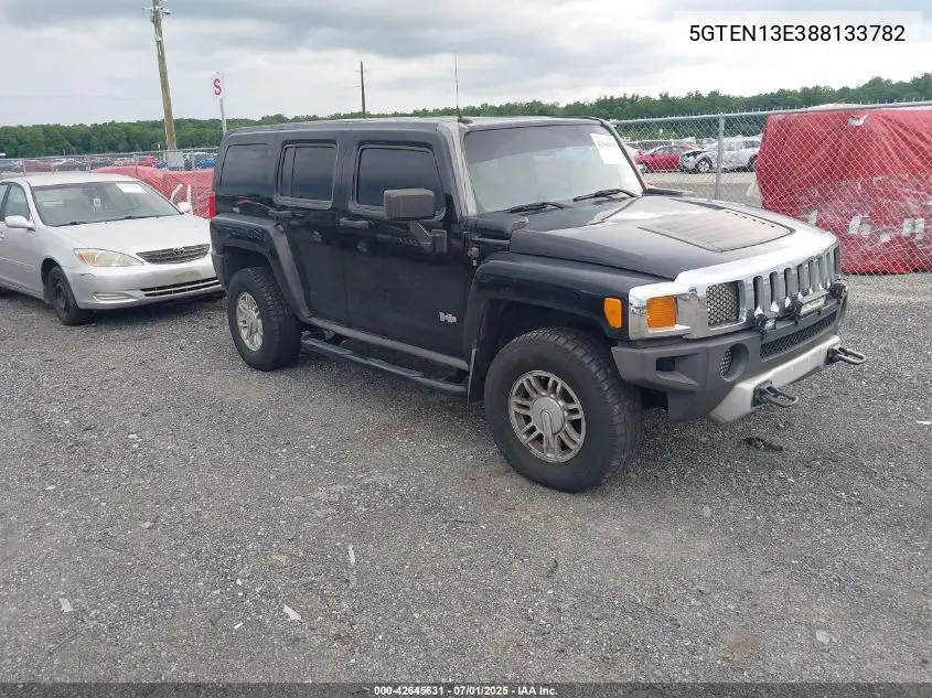 2008 Hummer H3 Suv VIN: 5GTEN13E388133782 Lot: 42645631
