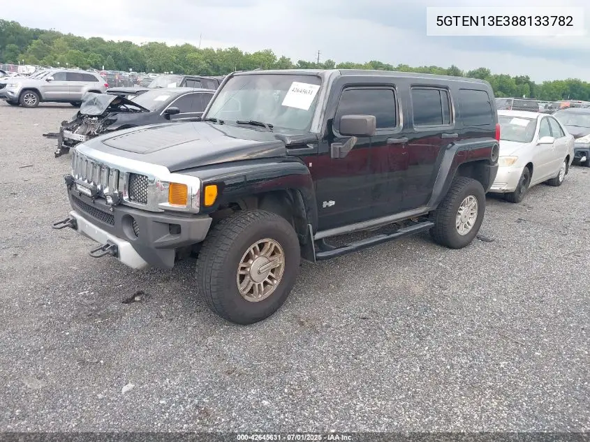 2008 Hummer H3 Suv VIN: 5GTEN13E388133782 Lot: 42645631