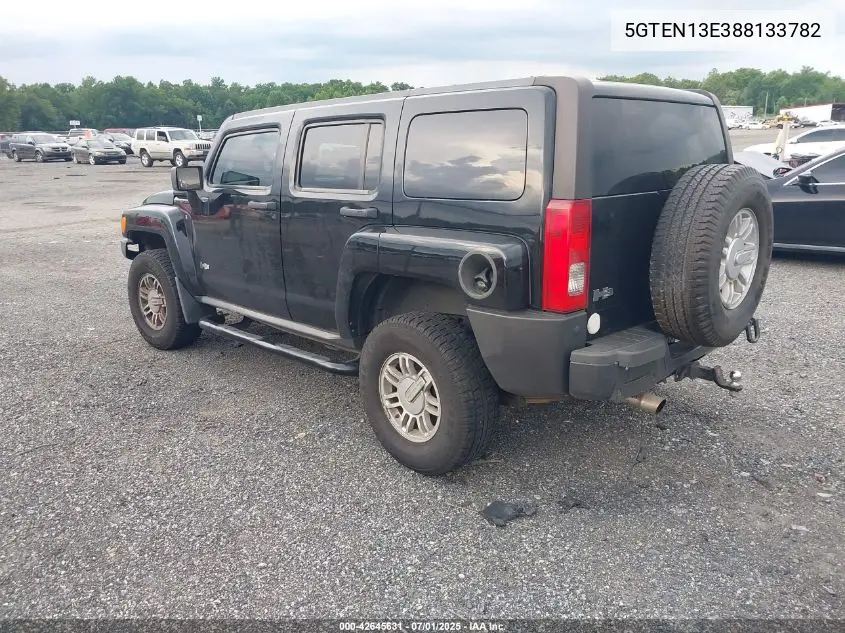 2008 Hummer H3 Suv VIN: 5GTEN13E388133782 Lot: 42645631