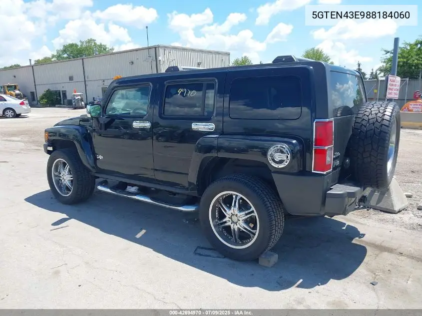 2008 Hummer H3 Suv VIN: 5GTEN43E988184060 Lot: 42694970