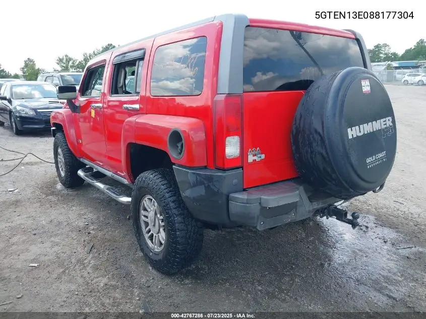 2008 Hummer H3 Suv VIN: 5GTEN13E088177304 Lot: 42767286