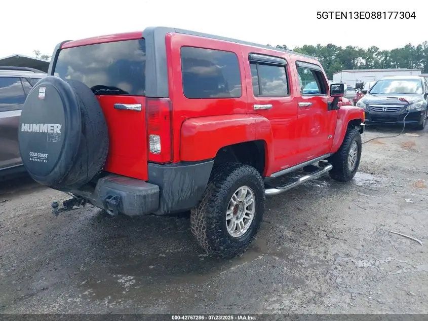 2008 Hummer H3 Suv VIN: 5GTEN13E088177304 Lot: 42767286