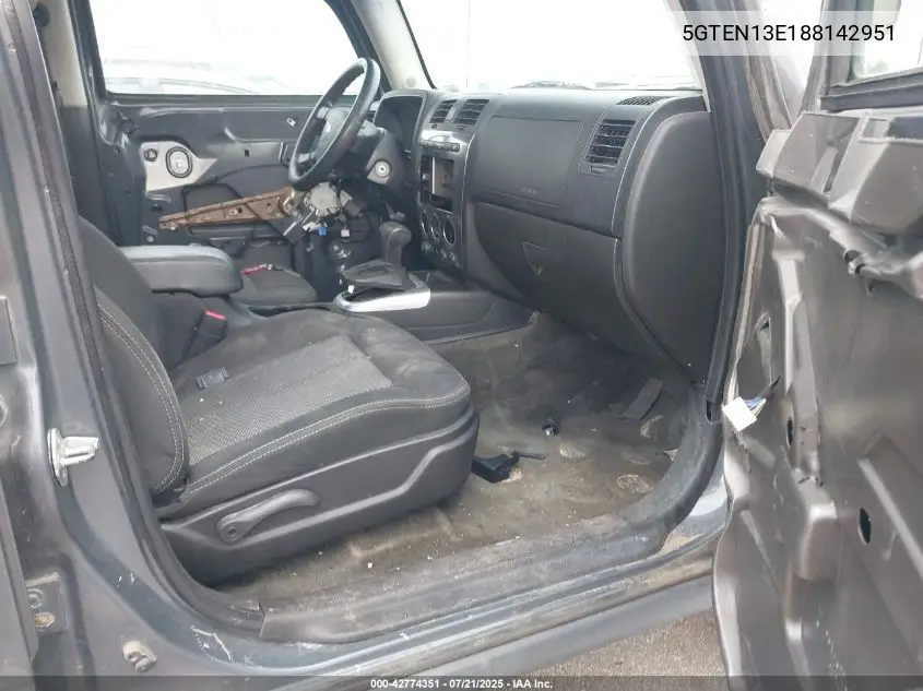2008 Hummer H3 Suv VIN: 5GTEN13E188142951 Lot: 42774351