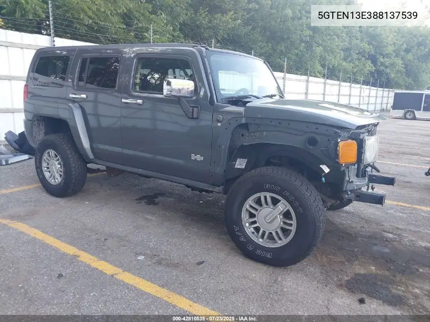 2008 Hummer H3 Suv VIN: 5GTEN13E388137539 Lot: 42810535