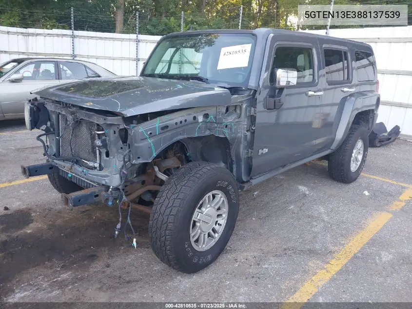 2008 Hummer H3 Suv VIN: 5GTEN13E388137539 Lot: 42810535