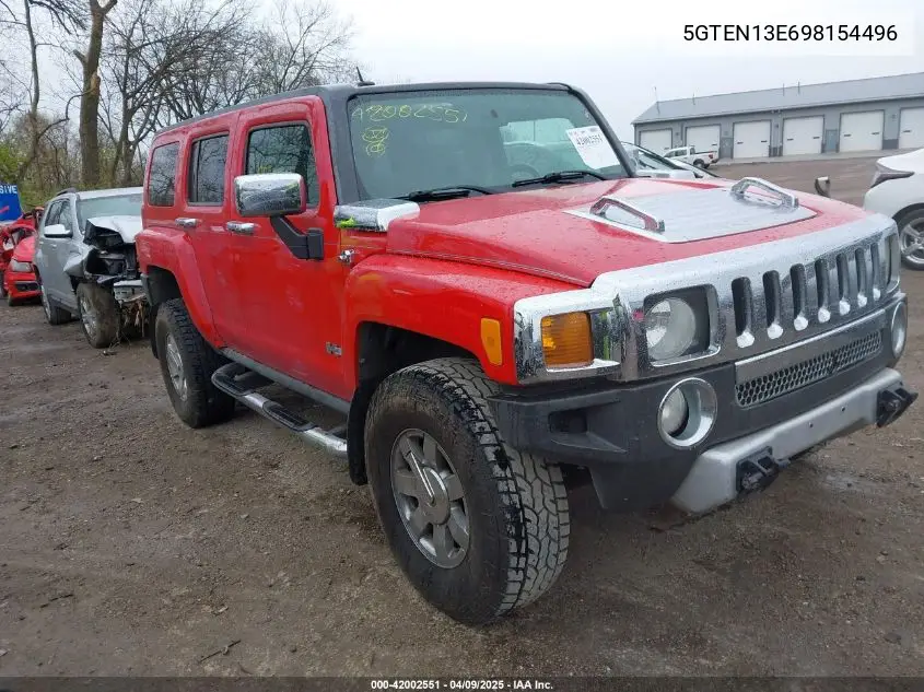 2009 Hummer H3 Suv VIN: 5GTEN13E698154496 Lot: 42002551
