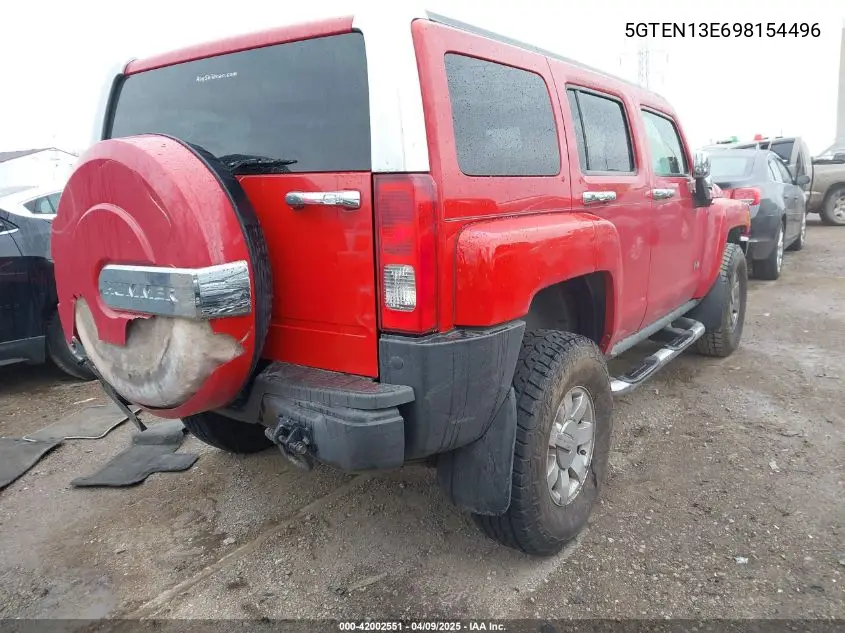2009 Hummer H3 Suv VIN: 5GTEN13E698154496 Lot: 42002551