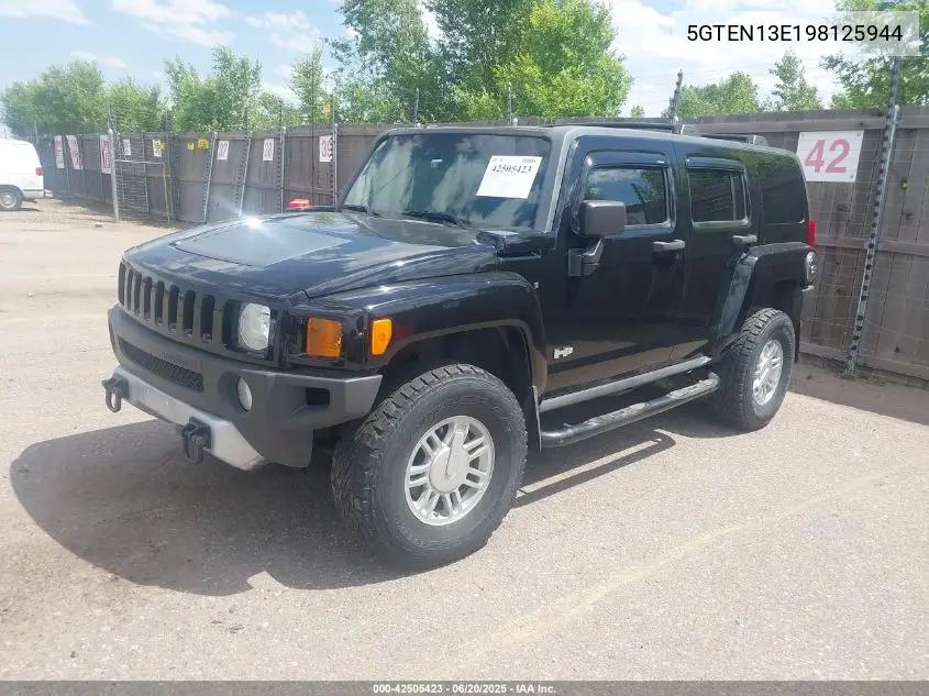 2009 Hummer H3 VIN: 5GTEN13E198125944 Lot: 42505423