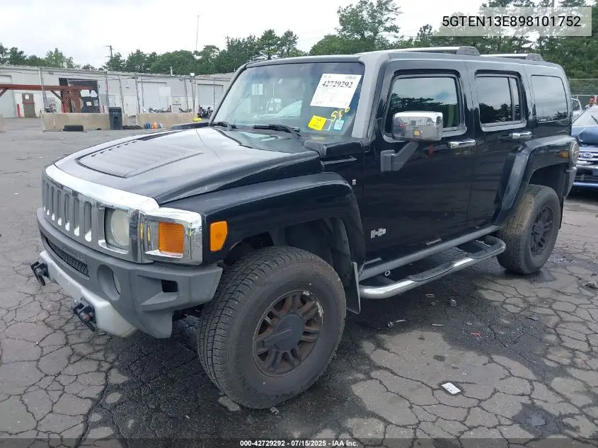 2009 Hummer H3 Suv VIN: 5GTEN13E898101752 Lot: 42729292