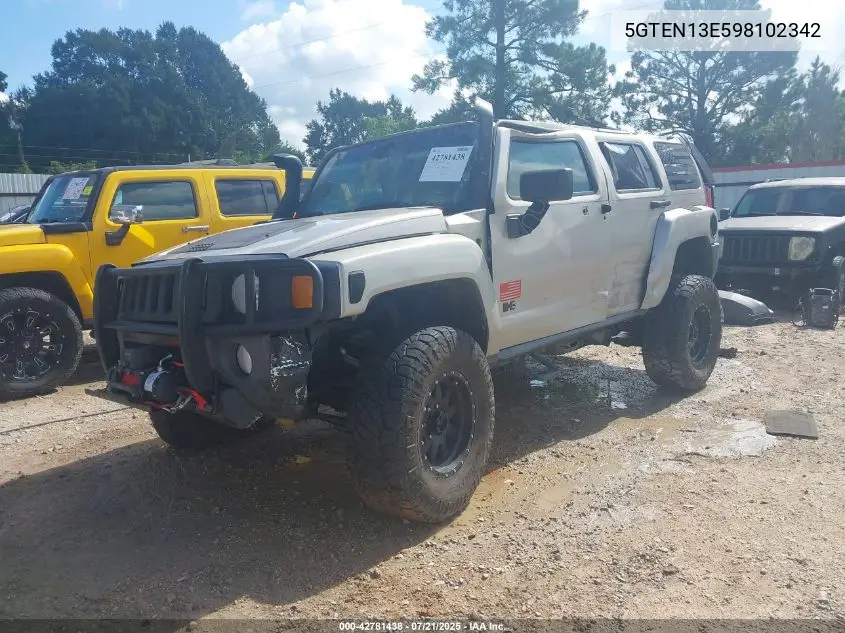 2009 Hummer H3 Suv VIN: 5GTEN13E598102342 Lot: 42781438