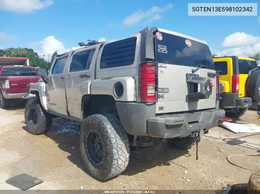 2009 Hummer H3 Suv VIN: 5GTEN13E598102342 Lot: 42781438