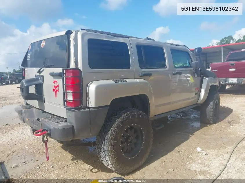 2009 Hummer H3 Suv VIN: 5GTEN13E598102342 Lot: 42781438