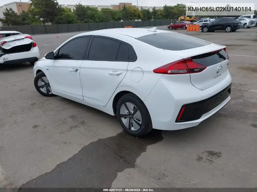 2019 Hyundai Ioniq Hybrid Blue VIN: KMHC65LC2KU140184 Lot: 42573121