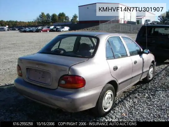 1996 Hyundai Accent VIN: KMHVF14N7TU301907 Lot: 2550258