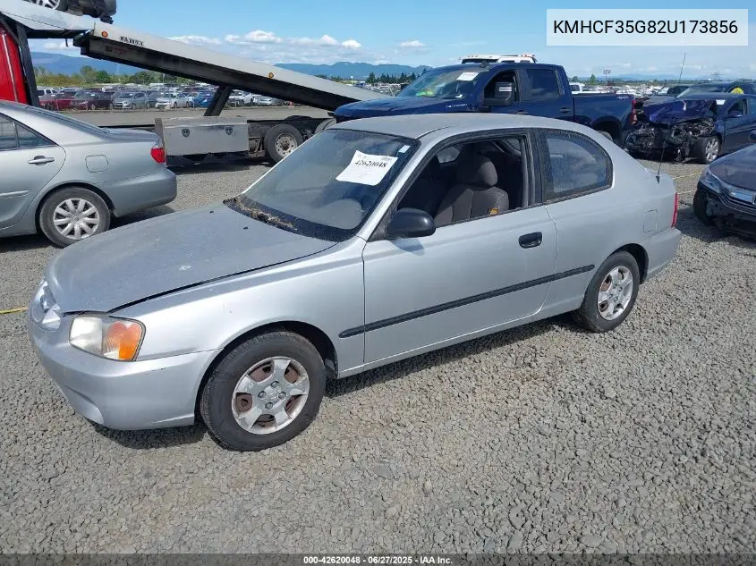 2002 Hyundai Accent L VIN: KMHCF35G82U173856 Lot: 42620048