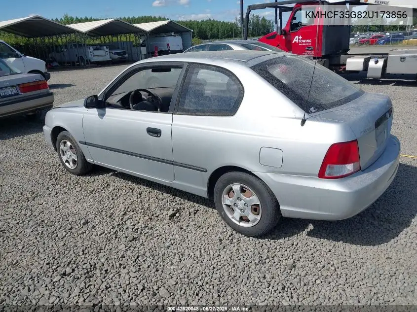 2002 Hyundai Accent L VIN: KMHCF35G82U173856 Lot: 42620048