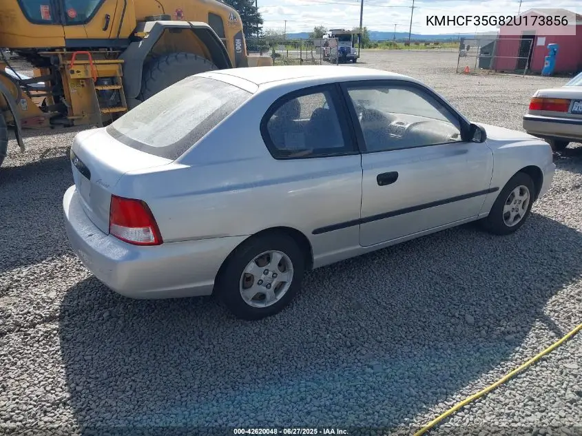 2002 Hyundai Accent L VIN: KMHCF35G82U173856 Lot: 42620048