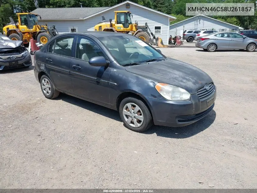 2008 Hyundai Accent Gls VIN: KMHCN46C58U261857 Lot: 42656696