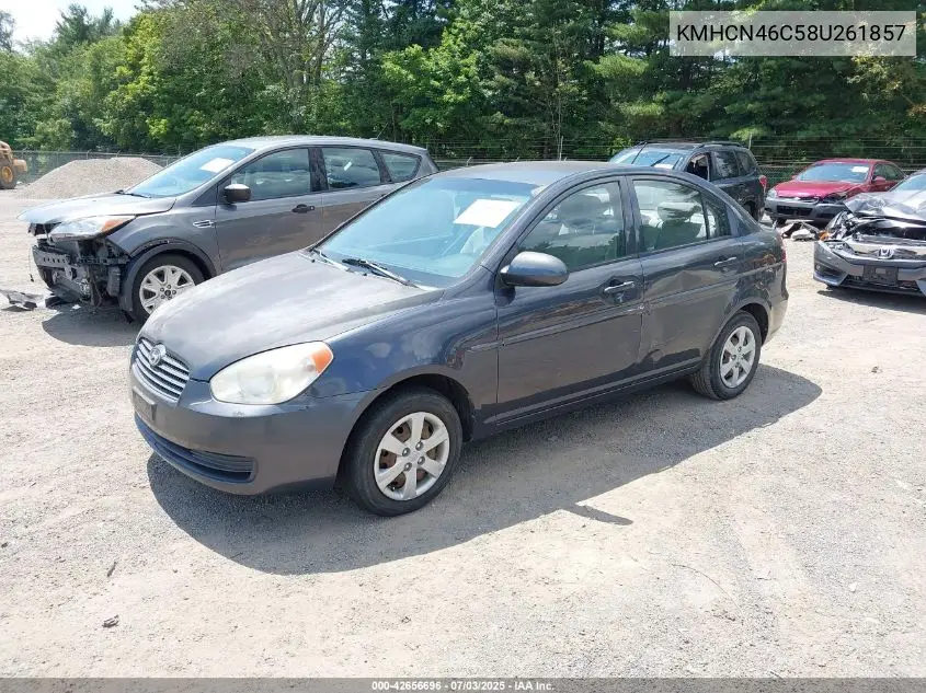 2008 Hyundai Accent Gls VIN: KMHCN46C58U261857 Lot: 42656696
