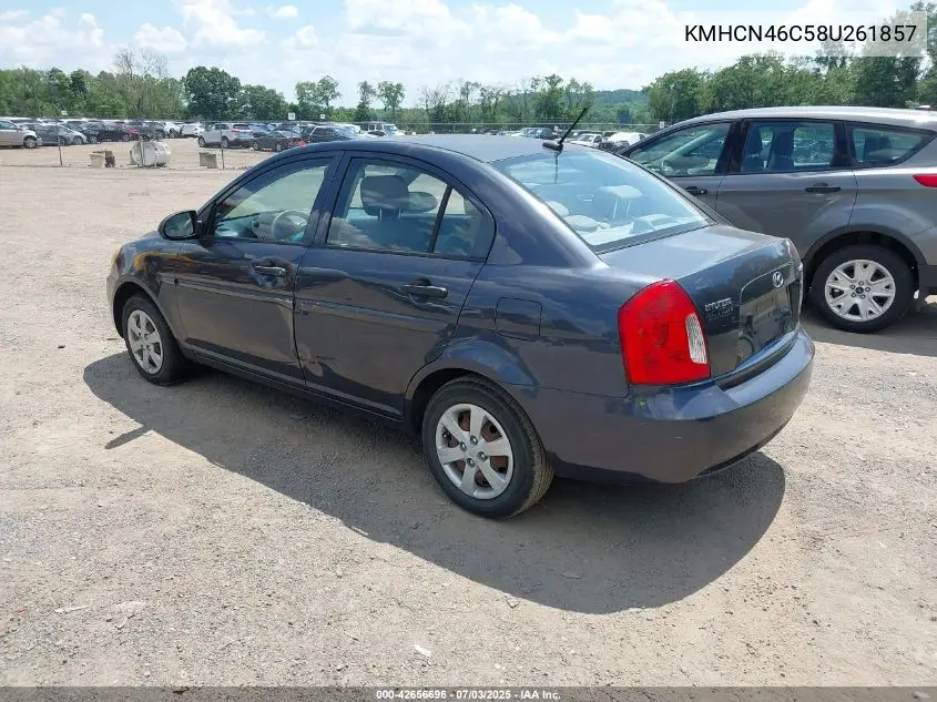 2008 Hyundai Accent Gls VIN: KMHCN46C58U261857 Lot: 42656696