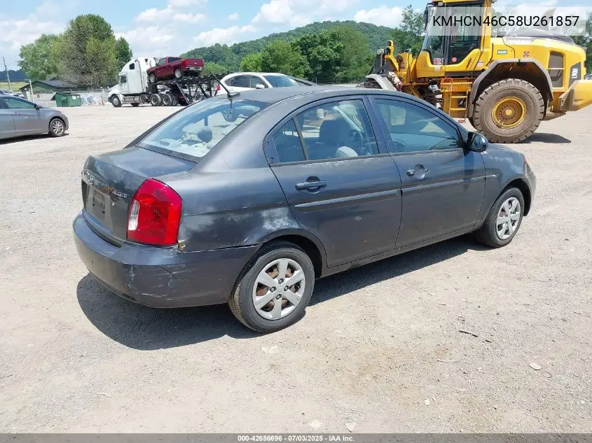 2008 Hyundai Accent Gls VIN: KMHCN46C58U261857 Lot: 42656696