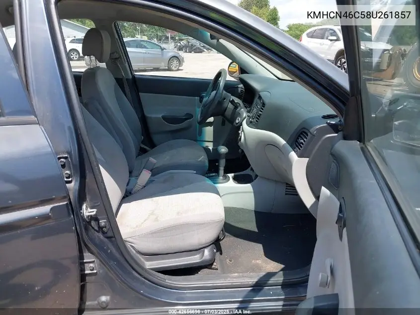 2008 Hyundai Accent Gls VIN: KMHCN46C58U261857 Lot: 42656696