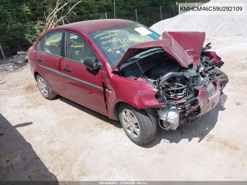 2009 Hyundai Accent Gls VIN: KMHCM46C59U292109 Lot: 42462617
