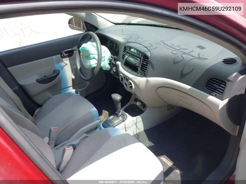 2009 Hyundai Accent Gls VIN: KMHCM46C59U292109 Lot: 42462617