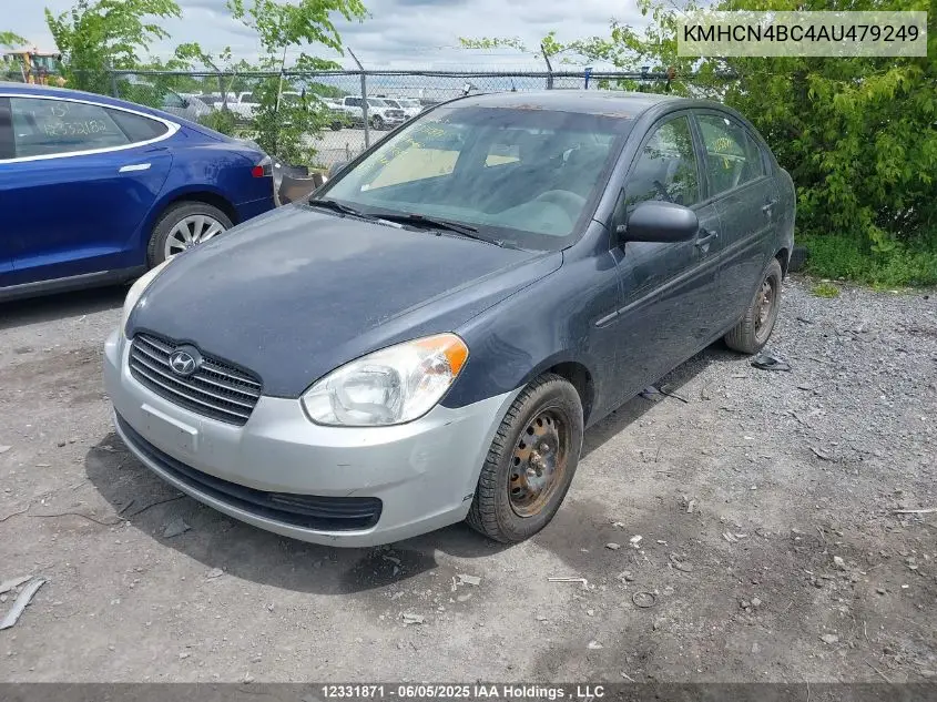 2010 Hyundai Accent VIN: KMHCN4BC4AU479249 Lot: 12331871