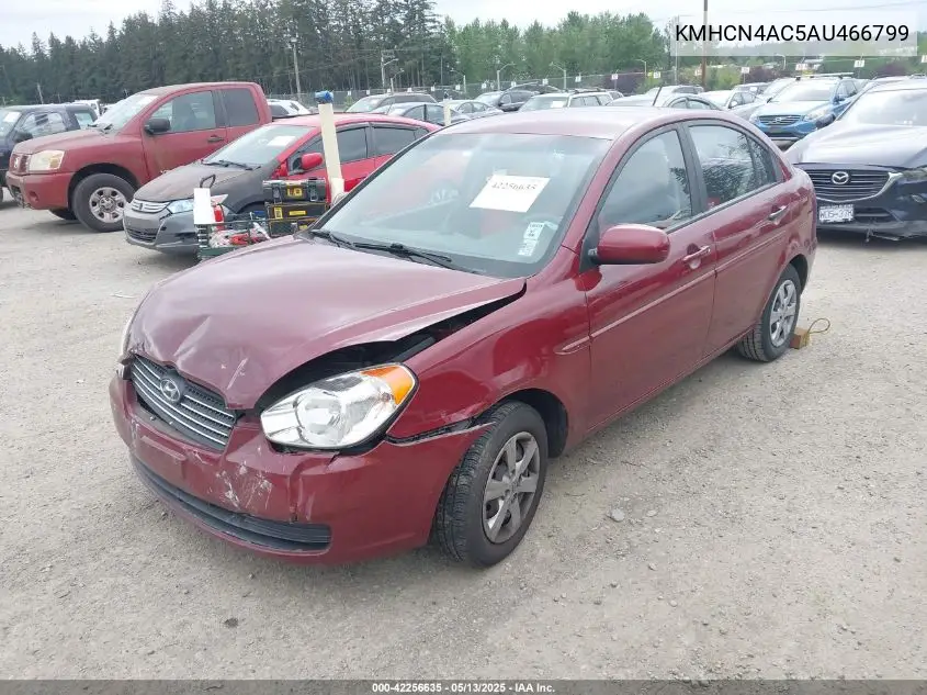 2010 Hyundai Accent Gls VIN: KMHCN4AC5AU466799 Lot: 42256635