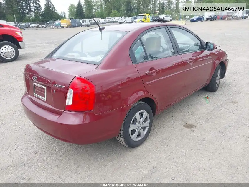 2010 Hyundai Accent Gls VIN: KMHCN4AC5AU466799 Lot: 42256635