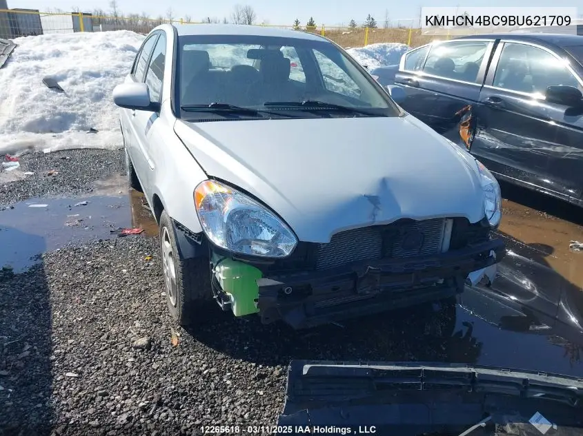 2011 Hyundai Accent Gl VIN: KMHCN4BC9BU621709 Lot: 12265618