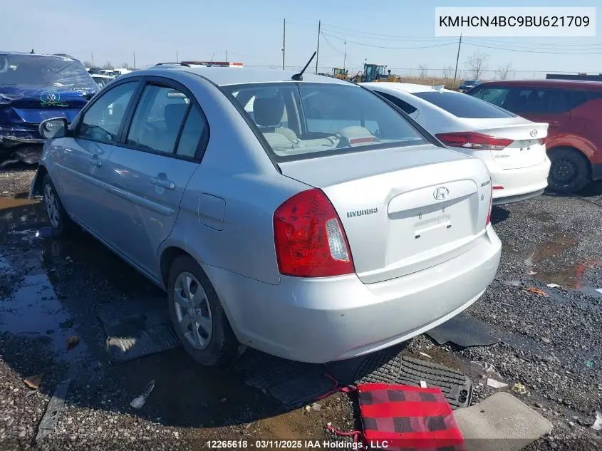 2011 Hyundai Accent Gl VIN: KMHCN4BC9BU621709 Lot: 12265618