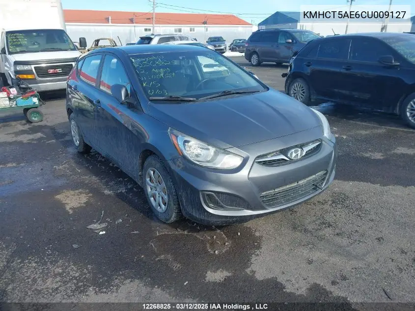 2012 Hyundai Accent Gls/Gs VIN: KMHCT5AE6CU009127 Lot: 12268825