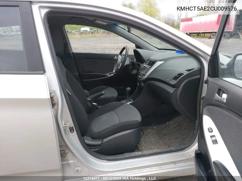 2012 Hyundai Accent Gl VIN: KMHCT5AE2CU009576 Lot: 12314477X