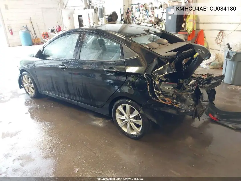 2012 Hyundai Accent Gls VIN: KMHCU4AE1CU084180 Lot: 42249030