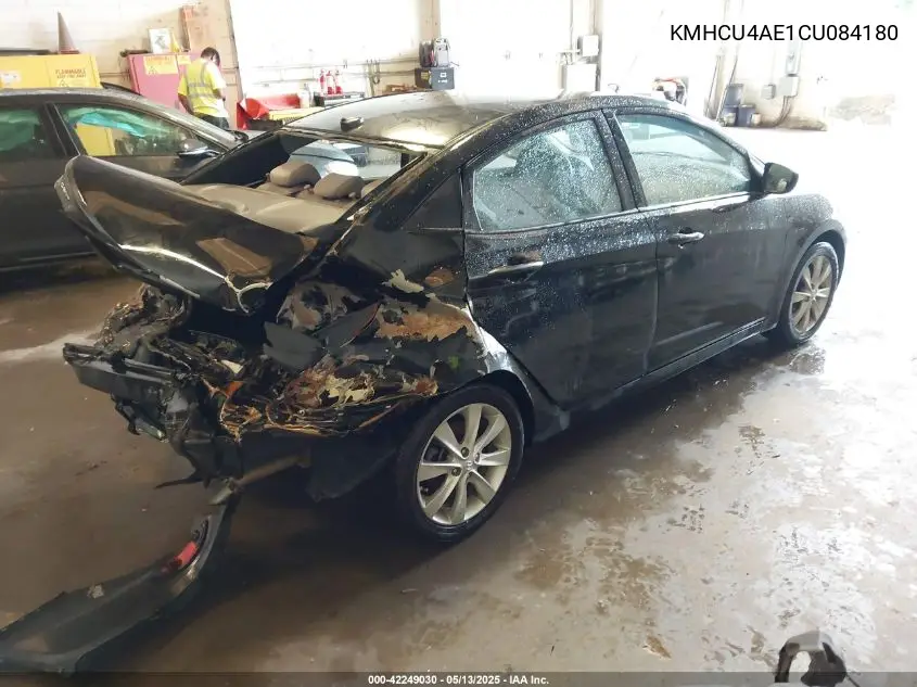 2012 Hyundai Accent Gls VIN: KMHCU4AE1CU084180 Lot: 42249030