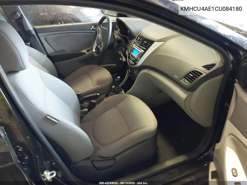 2012 Hyundai Accent Gls VIN: KMHCU4AE1CU084180 Lot: 42249030