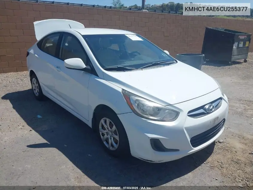 2012 Hyundai Accent Gls VIN: KMHCT4AE6CU255377 Lot: 42655495