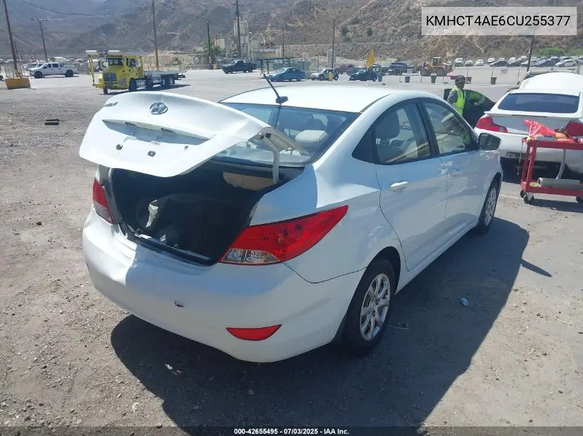 2012 Hyundai Accent Gls VIN: KMHCT4AE6CU255377 Lot: 42655495